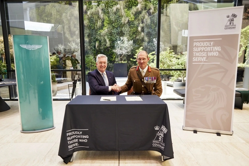 Aston Martin signs the Armed Forces Covenant, reinforcing commitment to supporting military community
