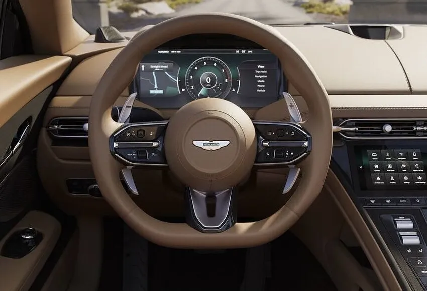 Aston Martin DB12 Volante luxury interior available in Boston, MA